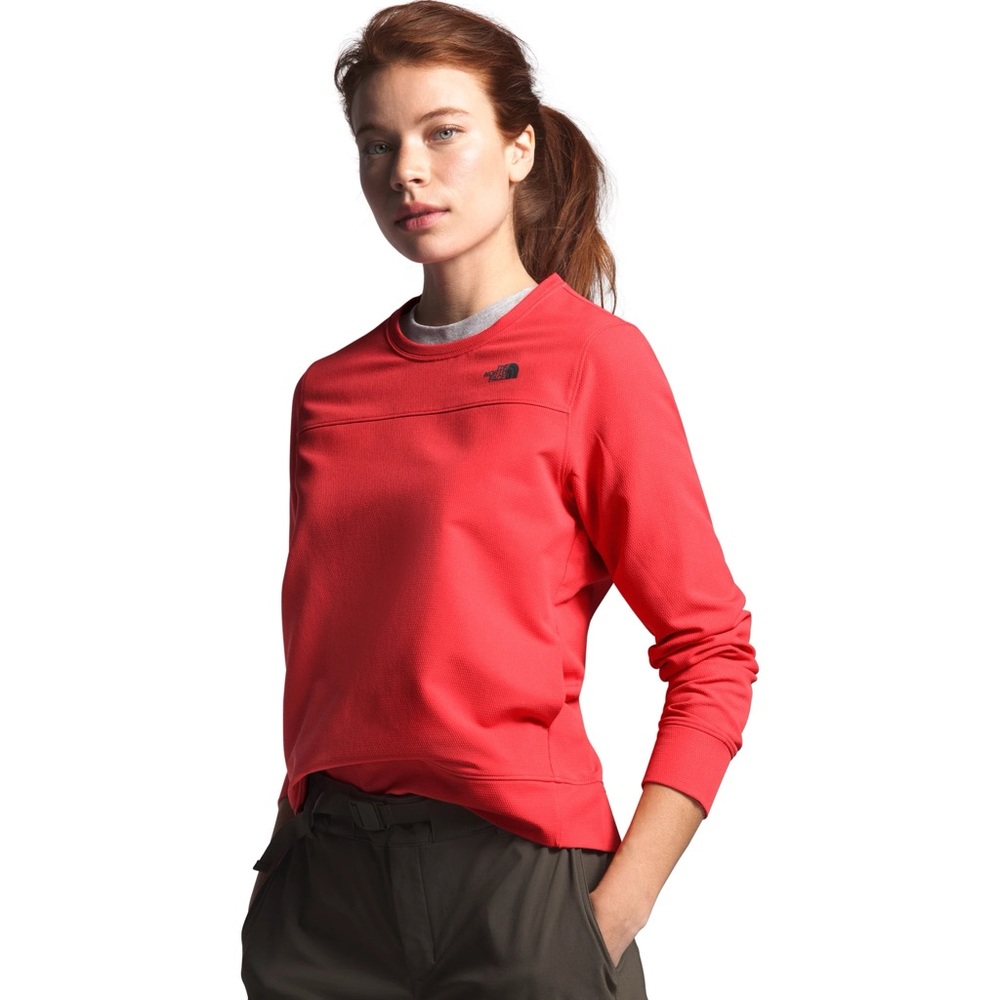 The North Face Women’s Tekno Ridge Crew Pullover in Cayenne Red M